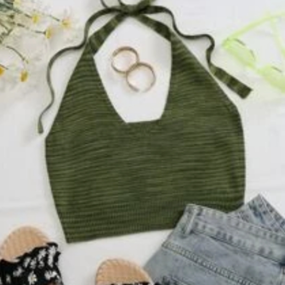 NEW Knit crop halter